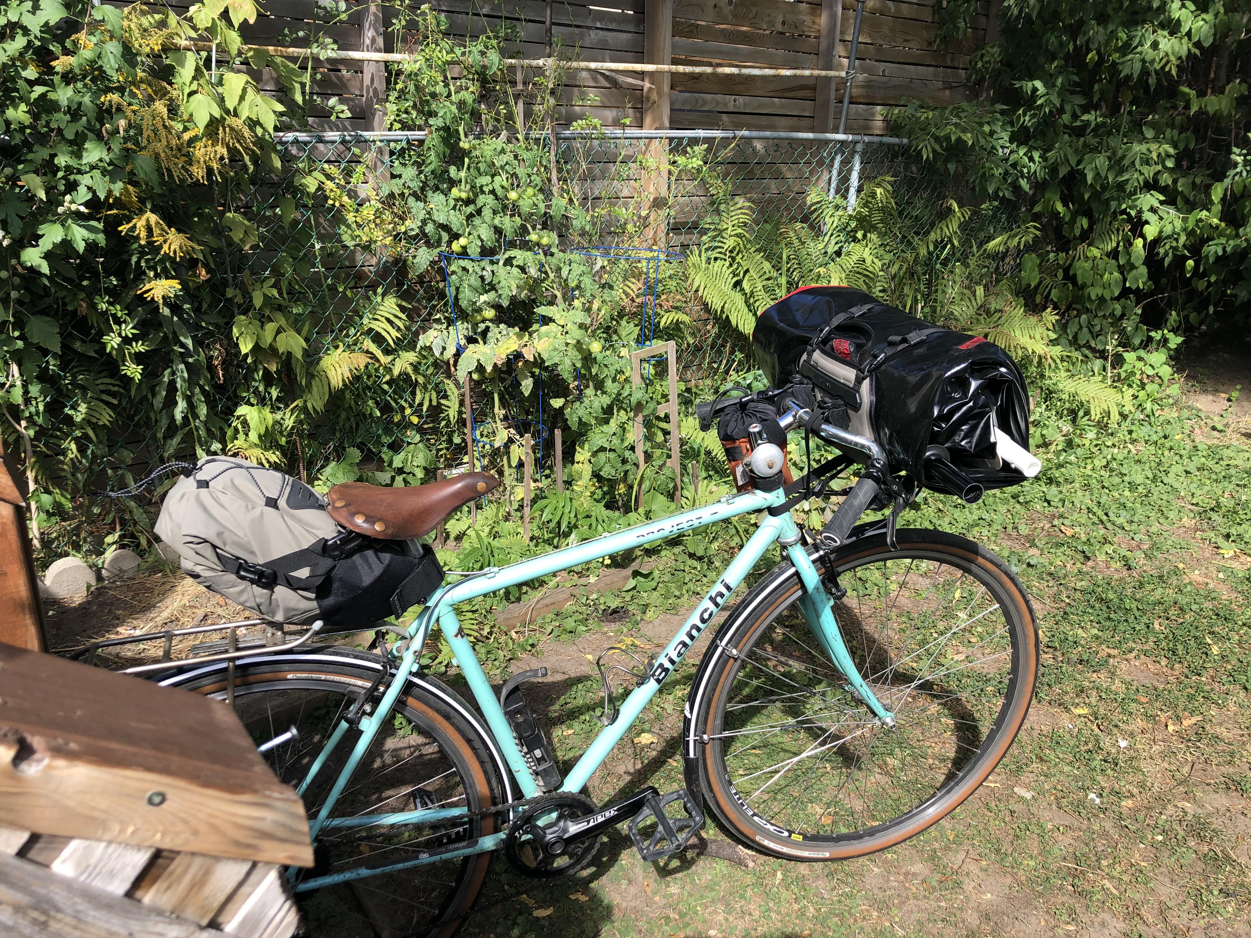 Boat rolled up on handlebar