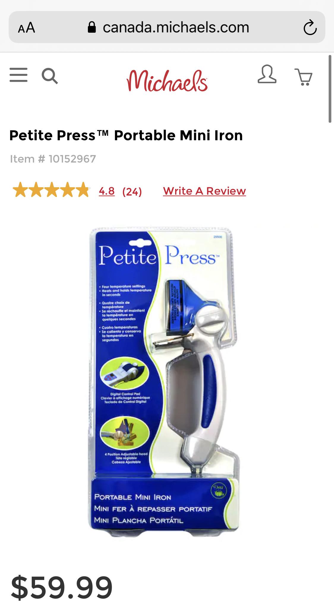 Dritz Petite Press Iron, 1 Each 