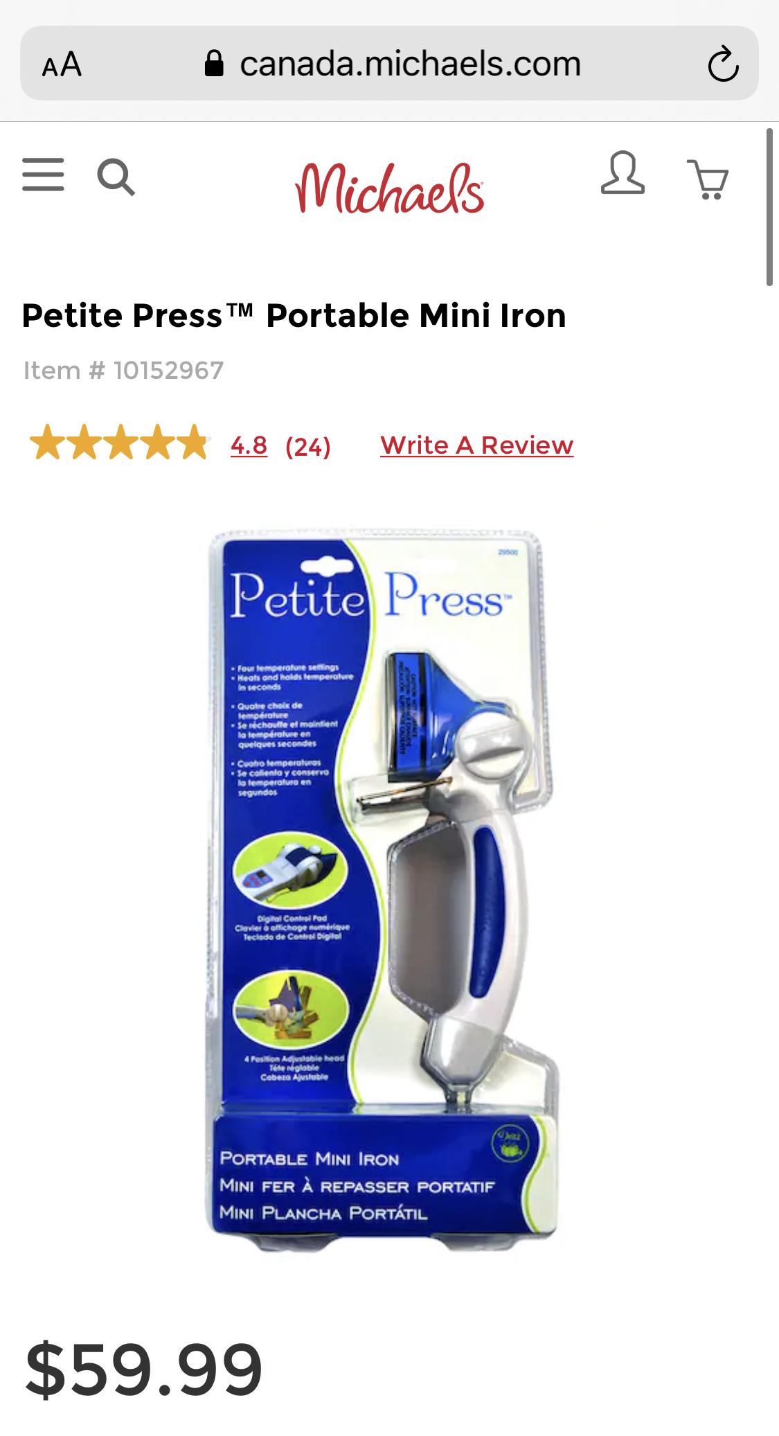 Petite Press Portable Mini Iron - Dritz