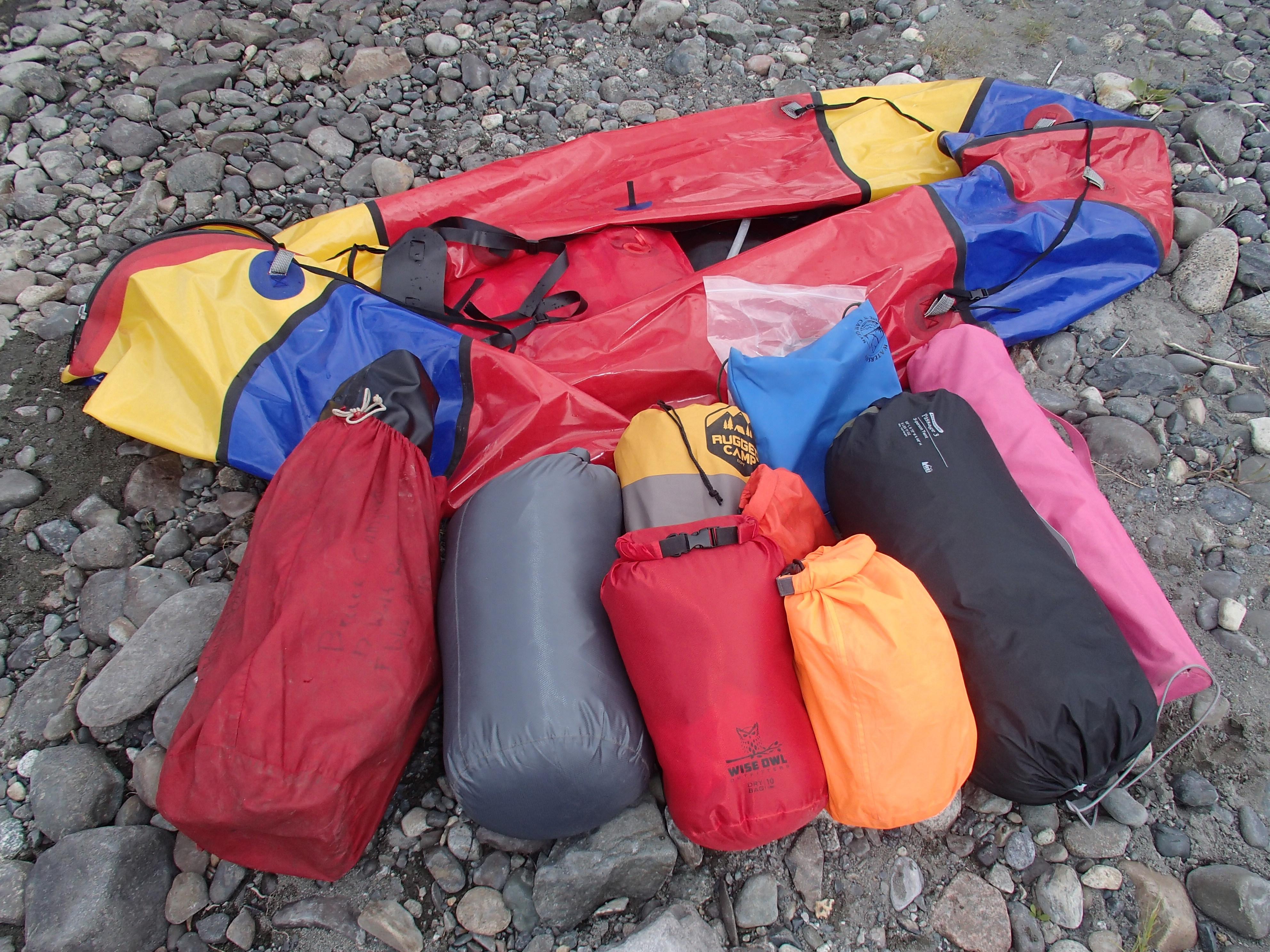 Packing gear inside your packraft - DIY Packraft