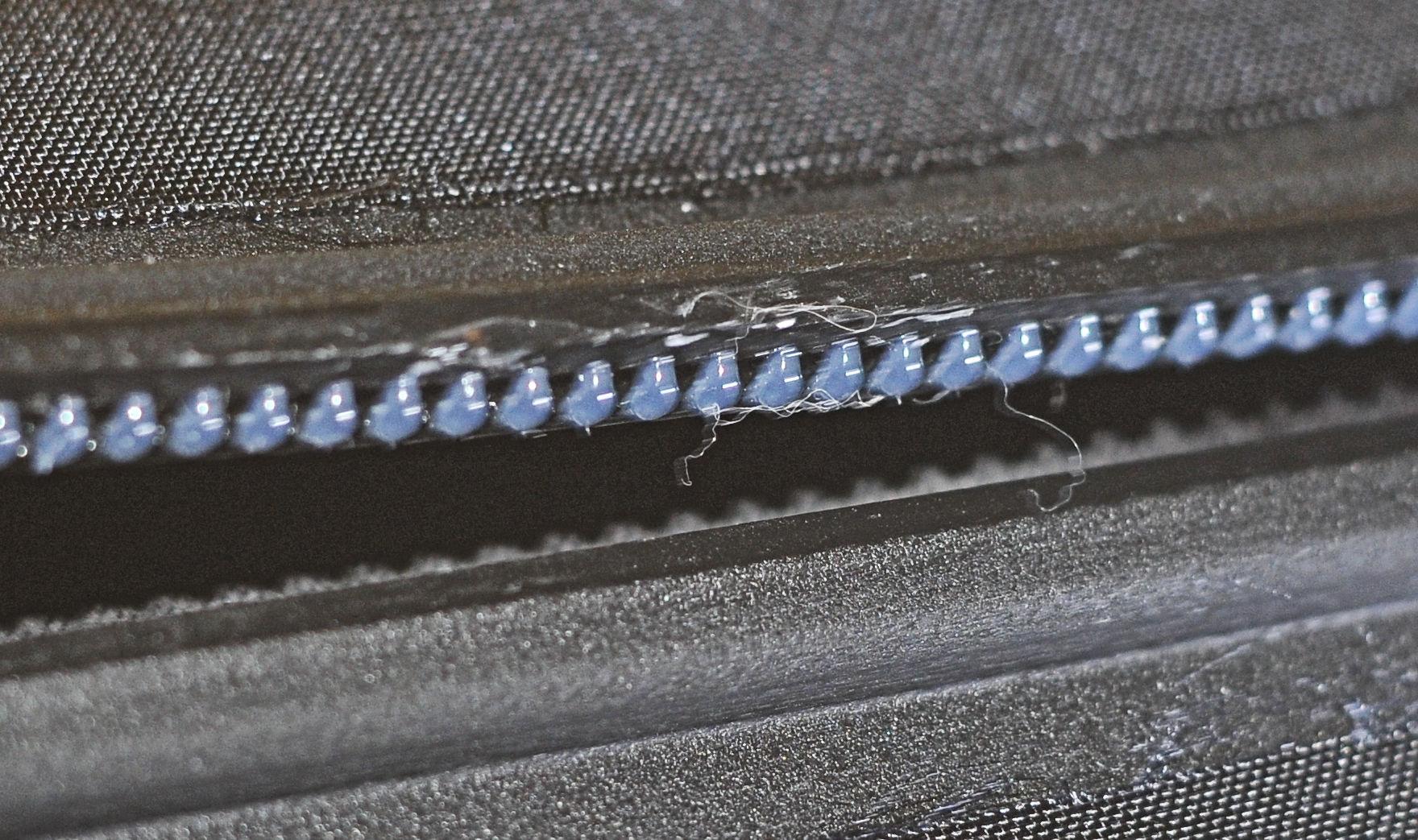 zipper damage from careless iron handling