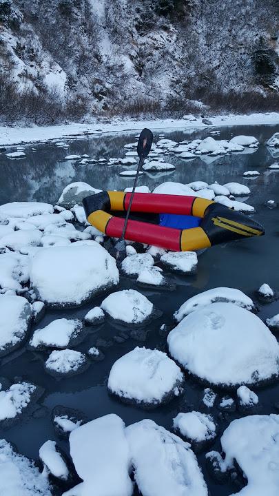 Some open water below portage lake