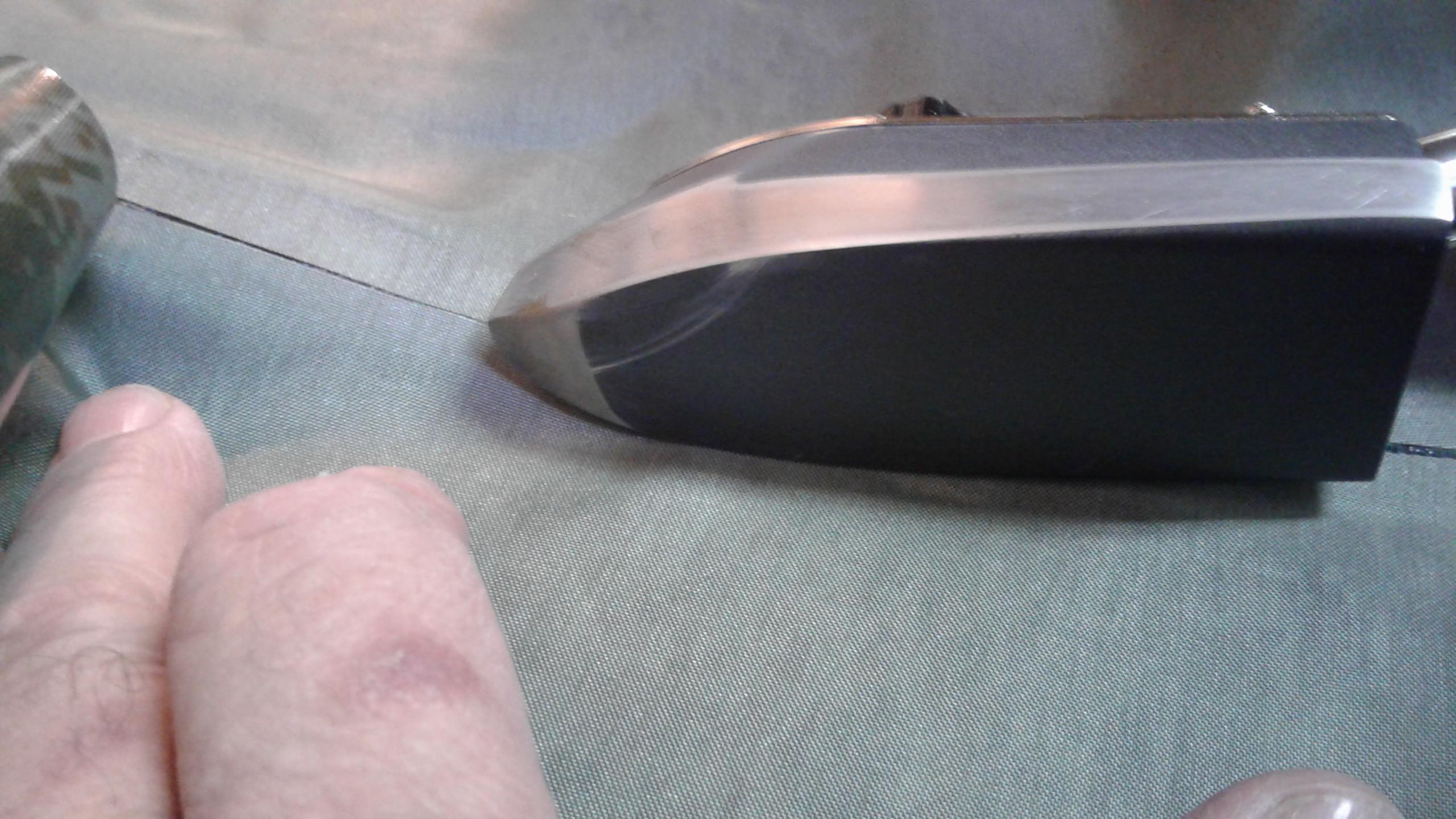 Flat side is sealing the inside of a seam.